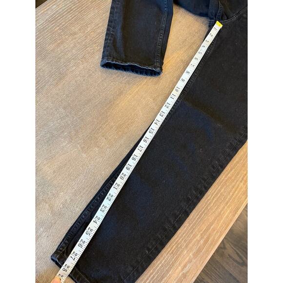 FREE PEOPLE We The Free A New Day Mid Rise Straight Leg Black Denim Jean 25 - Picture 9 of 10